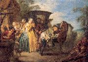 Pater, Jean-Baptiste The Poet Roquebrune Breaks his Garter Sweden oil painting reproduction